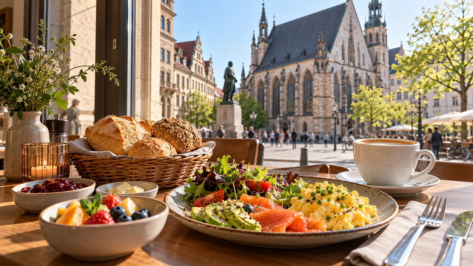 KI-Illustration: Die besten Cafés in Leipzig in Leipzig
