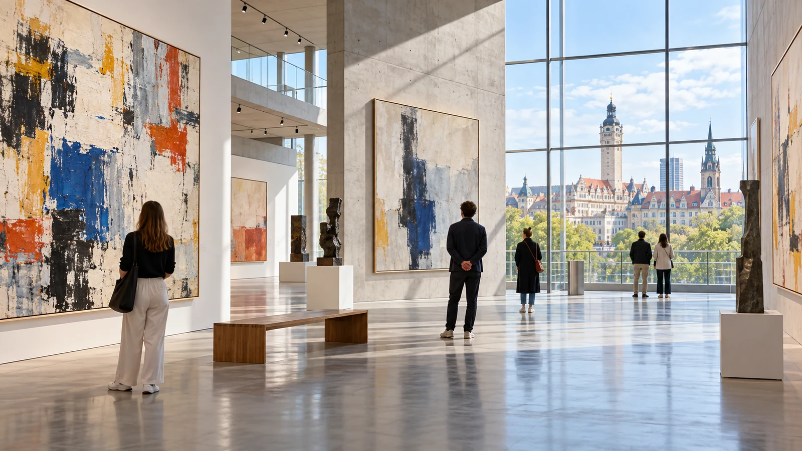KI-Illustration zum Thema Museum in Leipzig