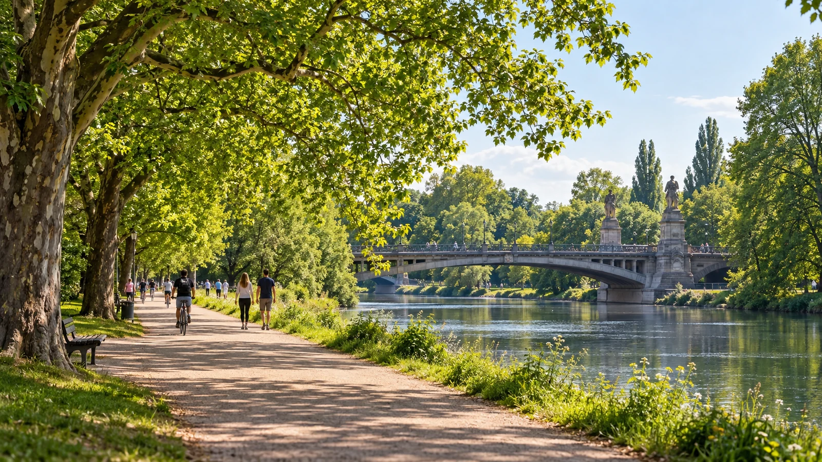 KI-Illustration: Leipzig im Sommer in Leipzig